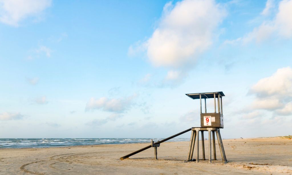 Lifeguard Tower on a beach in the morning light