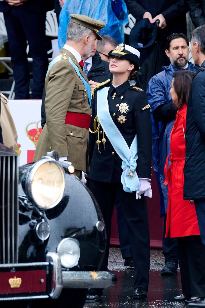 Rey Felipe y princesa Leonor en el 12 de octubre de 2024