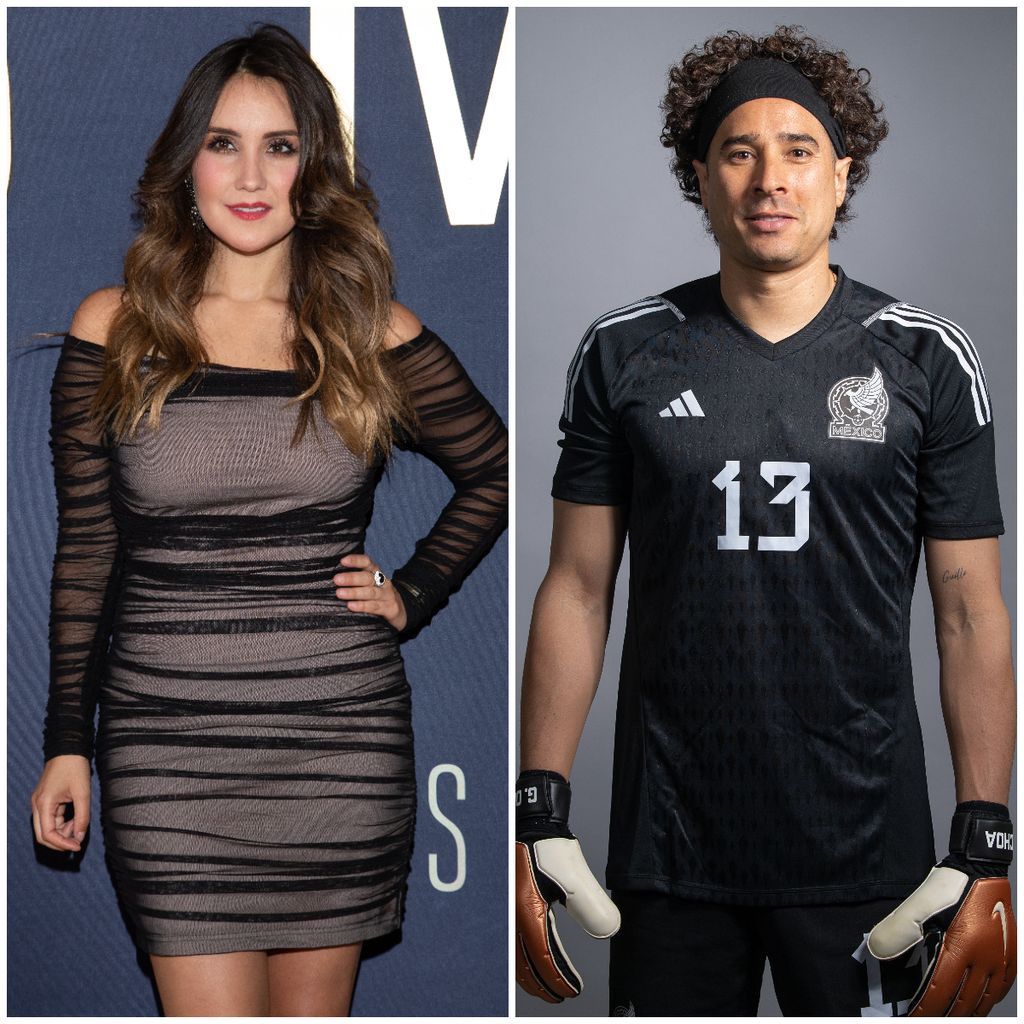 Dulce María y Guillermo Ochoa.