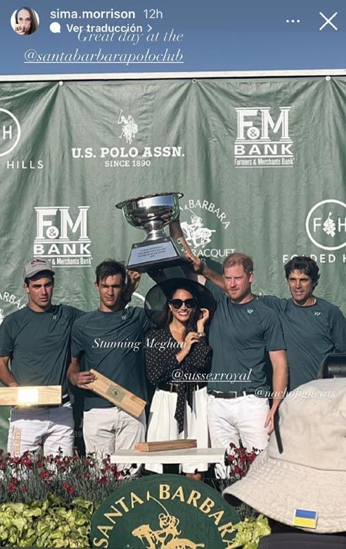 El príncipe Harry y Meghan en el polo