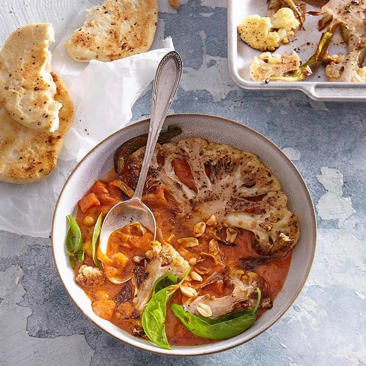 curry rojo thai de coliflor