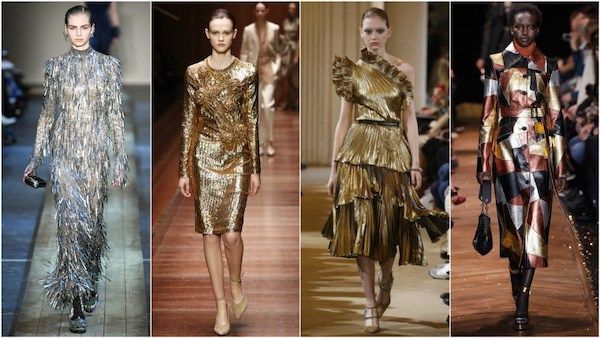 Brillos metalizados en Alexander McQueen, Burberry, Altuzarra y Michael Kors