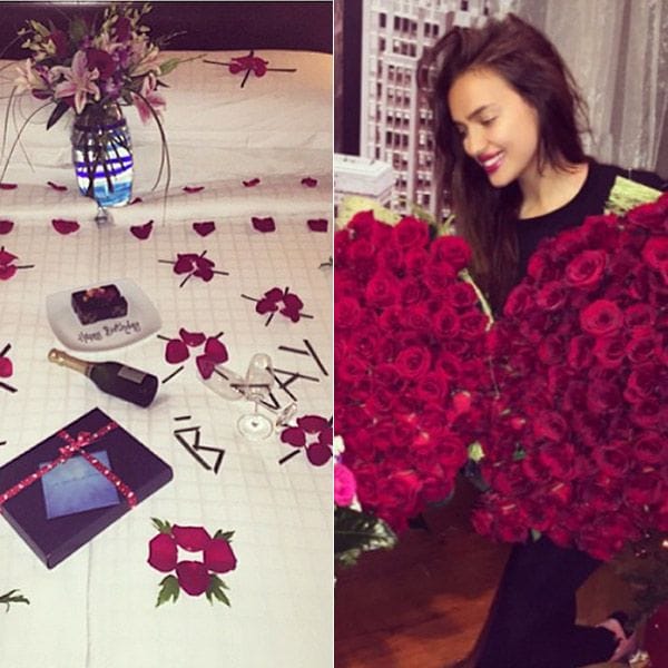 El 6 de enero, Irina cumplía 29 años y enseñaba en su cuenta de Instagram está imagen rodeada de rosas rojas
