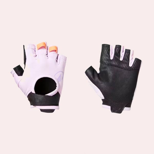 Guantes de fitness negros con parte delantera violeta de Corenght