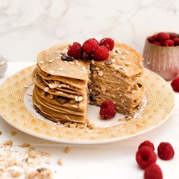 tarta crepes avena