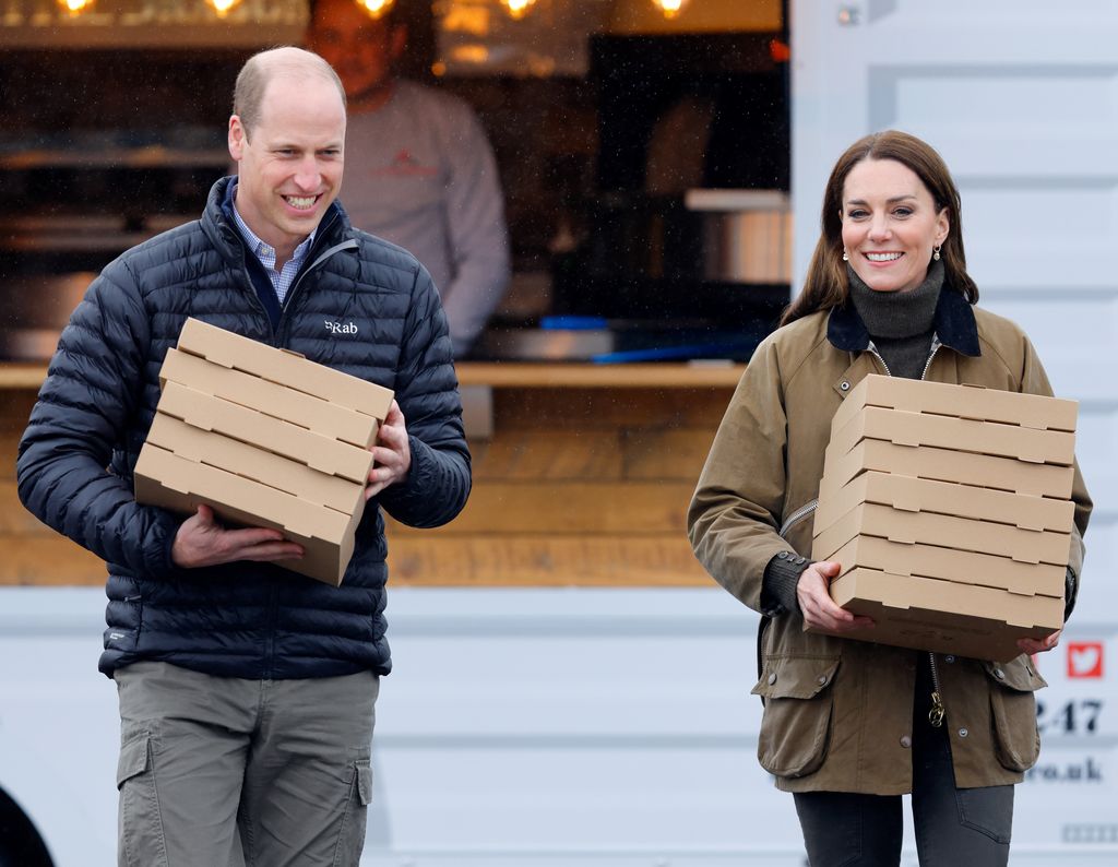 Guillermo y Kate durante su primera visita oficial a Gales tras la coronación de Carlos III, abril de 2023