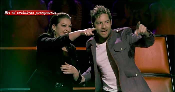 David Bisbal y Niña Pastori en La Voz Kids