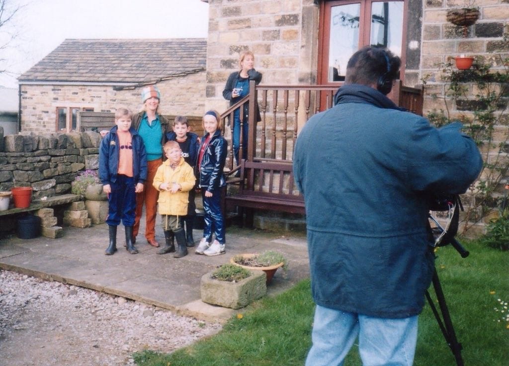 Rory en un programa de televisión en Yorkshire, Inglaterra, circa 1996.