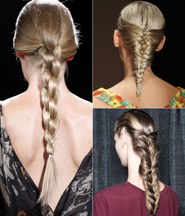 Una original idea de Donna Karan: una trenza 'encadenada'.
