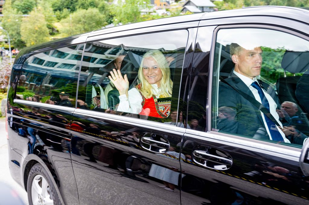 Mette-Marit de Noruega en la boda de la princesa Marta Luisa