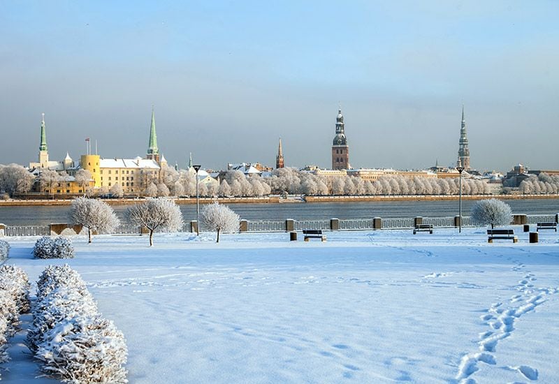 Letonia Riga invierno