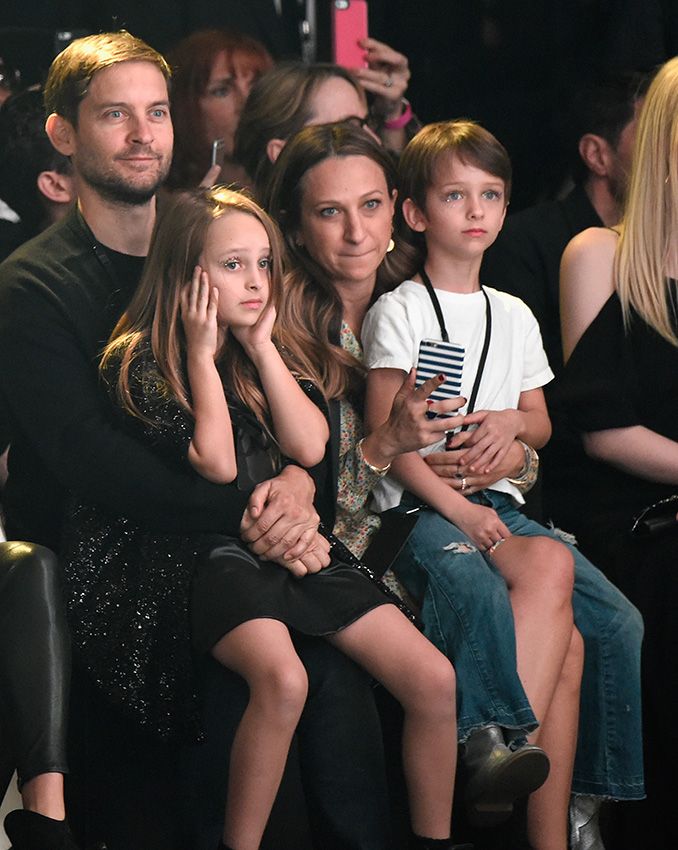 Tobey Maguire con su exmujer y sus hijos