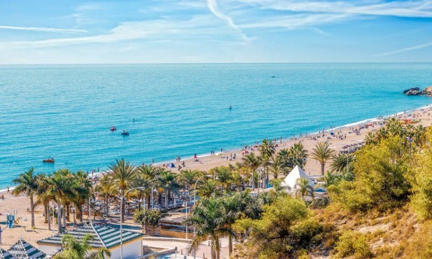 Playa de Burriana en Nerja.