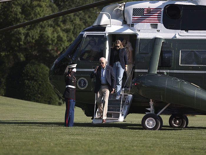 Imagen de Joe Biden llegando a la Casa Blanca