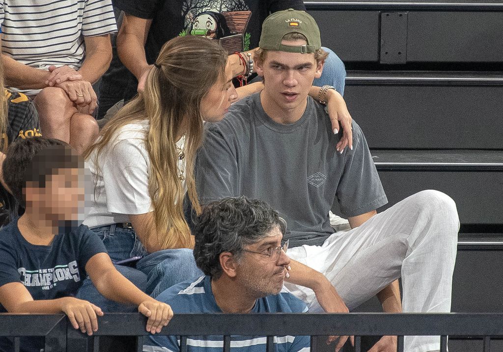 Olympia Beracasa y Miguel Urdangarin en el partido de Pablo Urdangarin a 07 de Septiembre en Granollers (España)