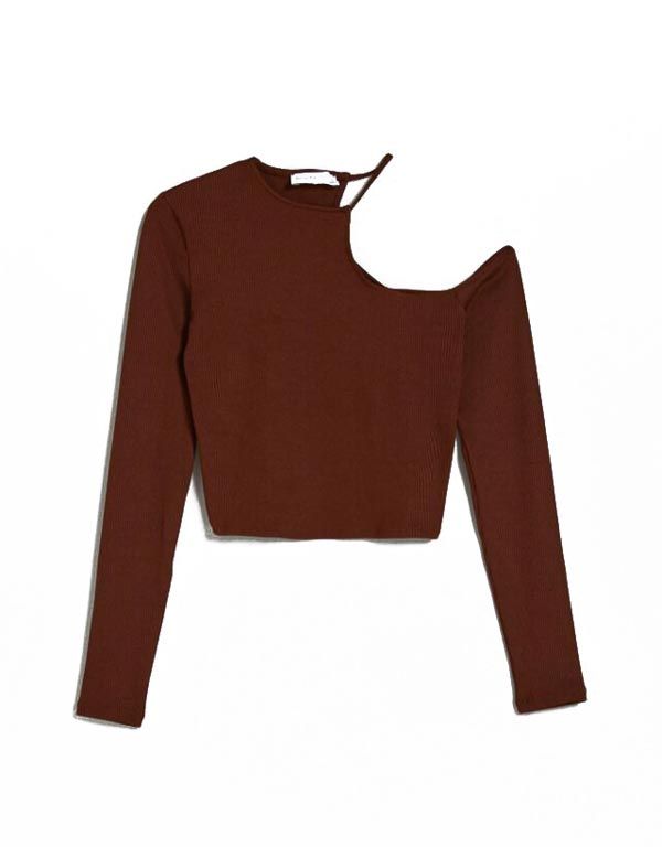 top marron bershka