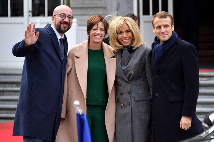 Felipe y Matilde de Bélgica reciben a los Macron con todos los honores