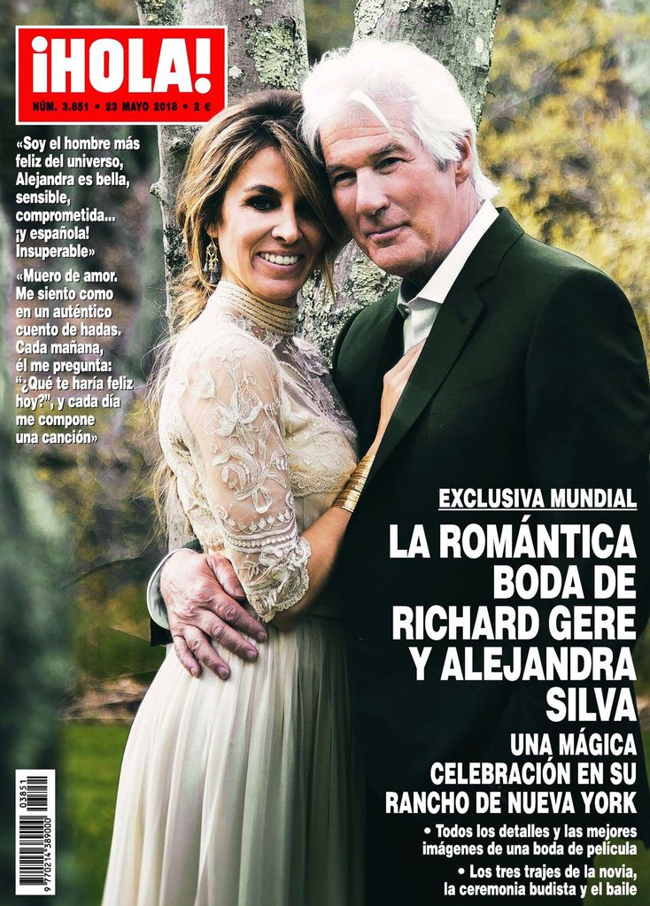 Portada: boda de Richard Gere y Alejandra Silva.