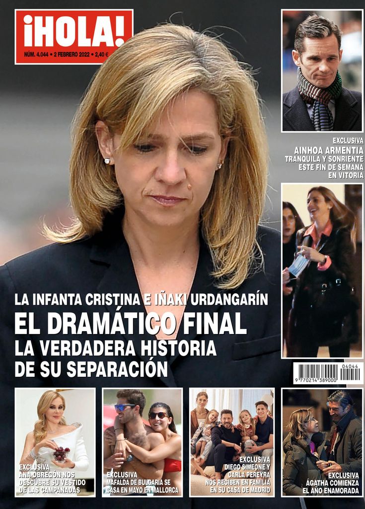 PORTADAS HOLA INFANTA CRISTINA E IÑAKI URDANGARIN