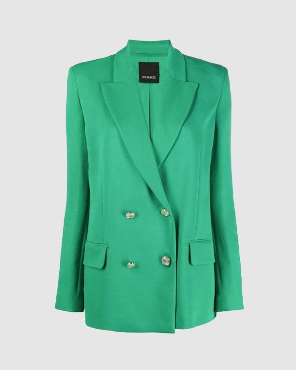 Blazer cruzada con doble botonadura dorada, de Pinko