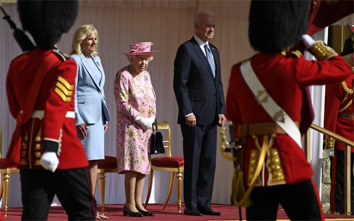 Isabel II con Joe y Jill Biden