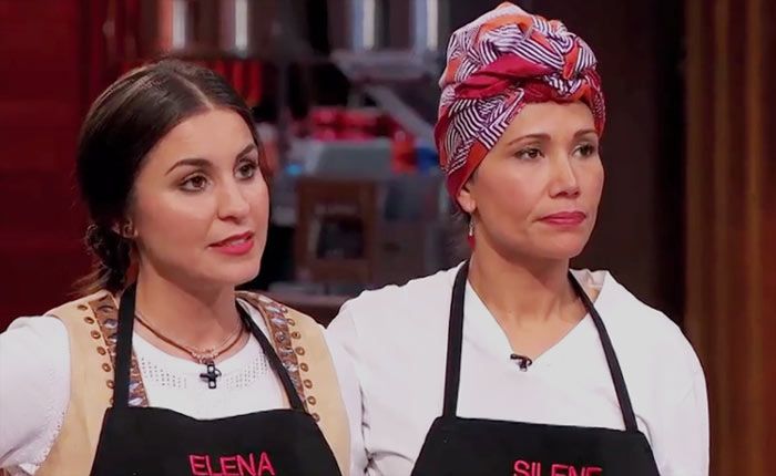 Elena y Silene, en la cuerda floja, durante la última prueba de la noche. Finalmente, fue Silene quien se tuvo que abandonar el programa, quedándose a las puertas de la final.
