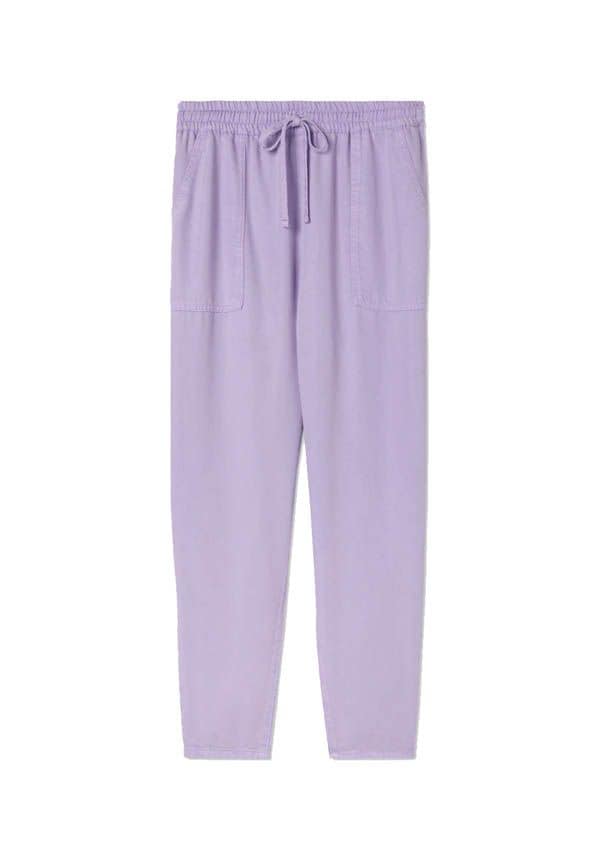 pantalones fluidos lila