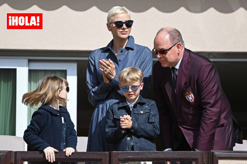 Alberto de Mónaco, Charlene de Mónaco, Jacques de Mónaco y Gabriella de Mónaco 