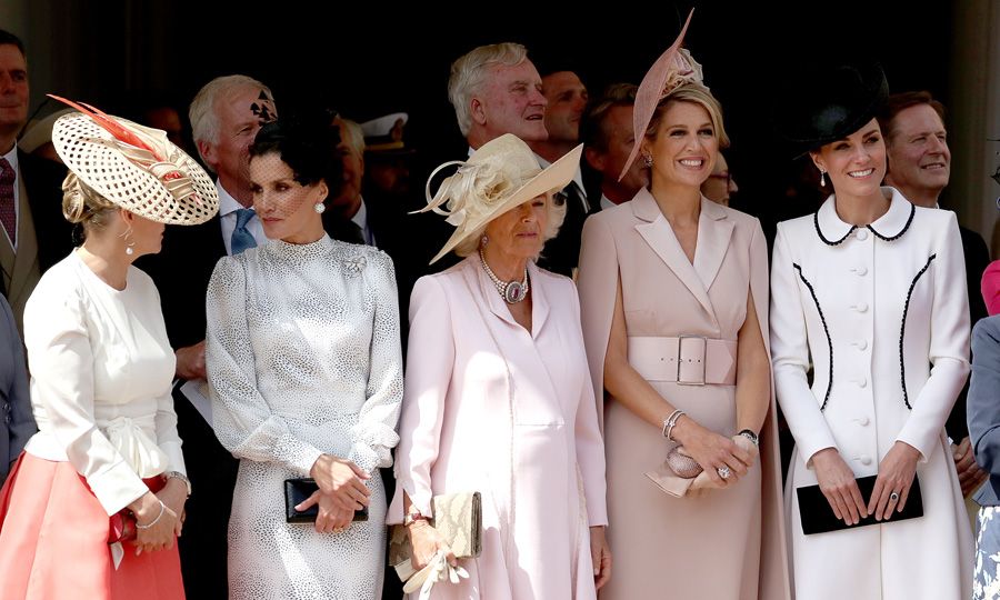 La Condesa de Wessex, la reina Letizia, la Duquesa de Cornualles, la reina Máxima y Kate Middleton