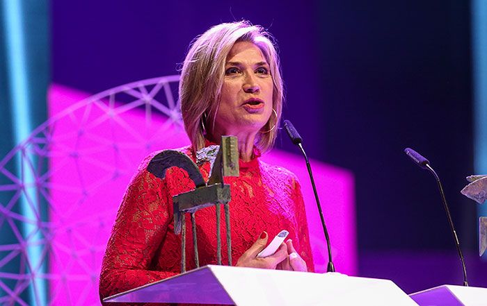 Julia Otero tras recibir el quinto Premio Ondas