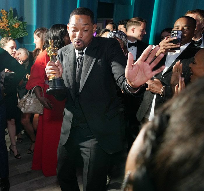 Will Smith disfrutando de las fiestas de los Oscar