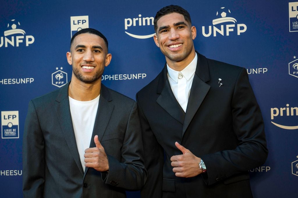 Achraf Hakimi y su hermano Nabil Hakimi 