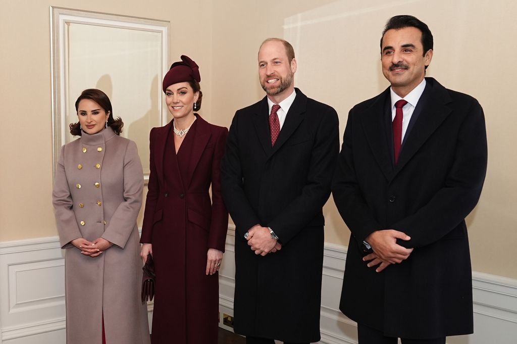 Kate y William recibieron al jeque Tamim bin Hamad Al Thani y a la jequesa Jawaher bint Hamad bin Suhaim Al Thani.