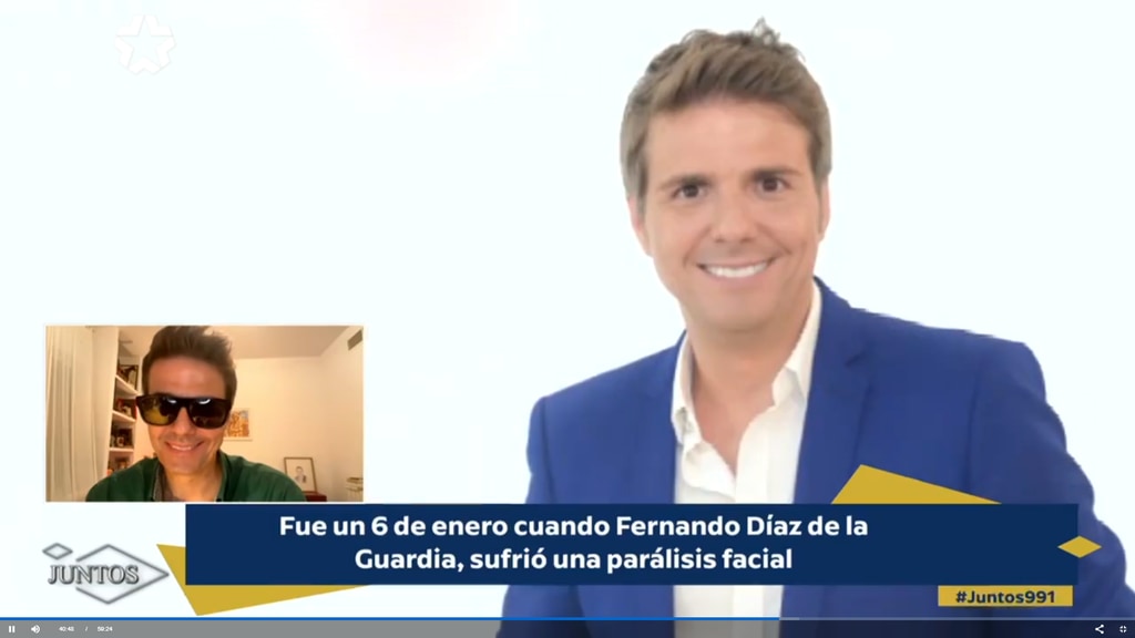 Fernando Díaz de la Guardia en directo en el programa 'Juntos' de Telemadrid