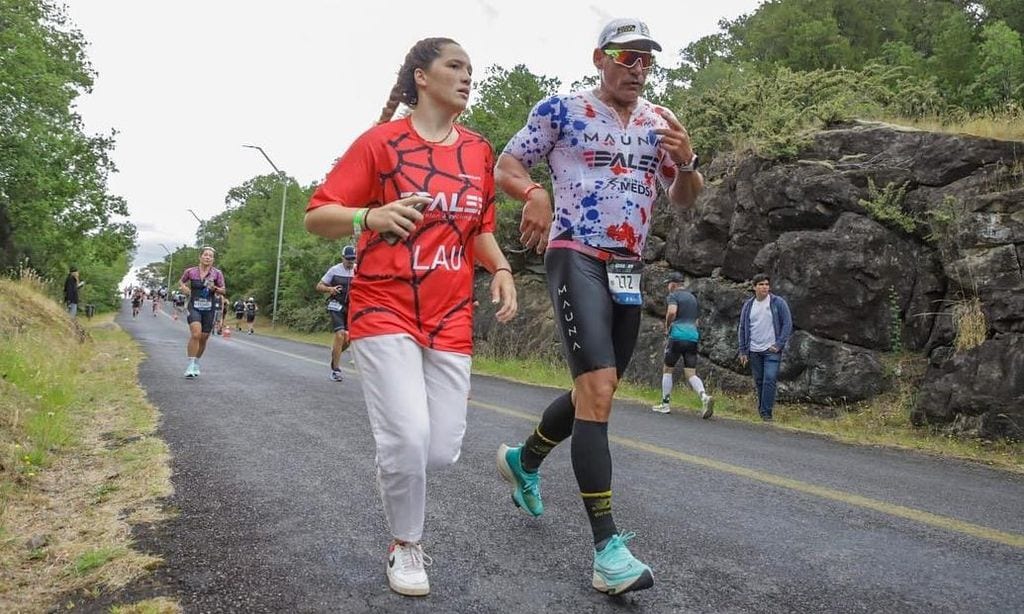 Cristián de la Fuente y su hija Laura