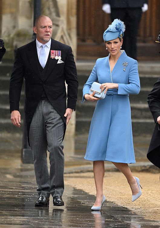 Zara y Mike Tindall en la coronación de Carlos III 