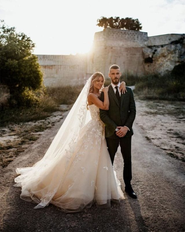 Edurne y De Gea en su boda