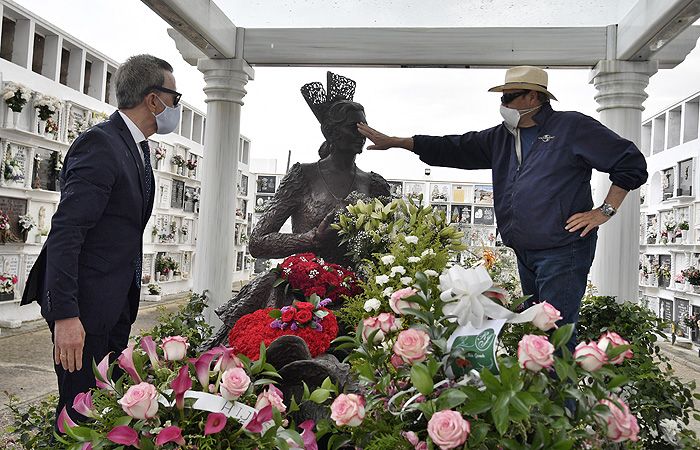 Ortega Cano se reencuentra con la familia de Rocío Jurado para homenajear a la artista