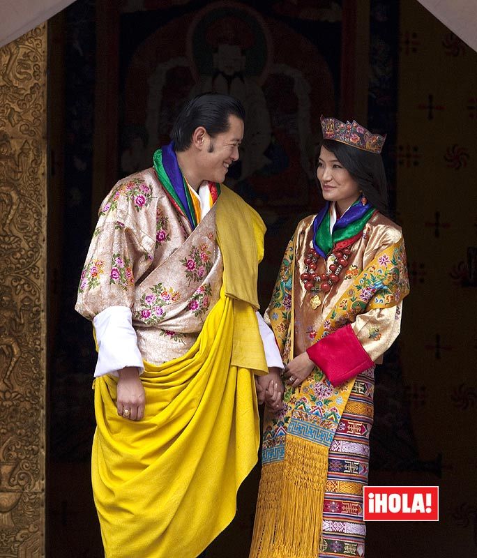 Los Reyes de Bután Jigme Khesar Wangchuk y Jetsum Pema 
