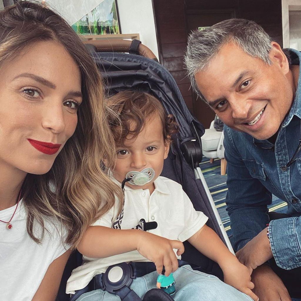 Daniel Sarcos, Alessandra Villegas y su hijo Daniel \"El Churri\"