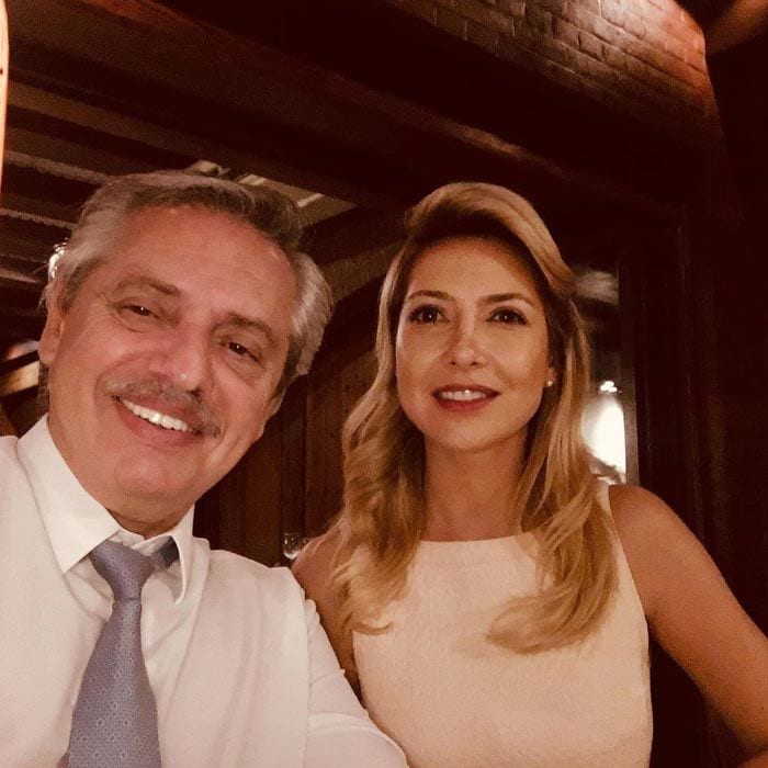 Alberto Fernández y su novia Fabiola Yáñez