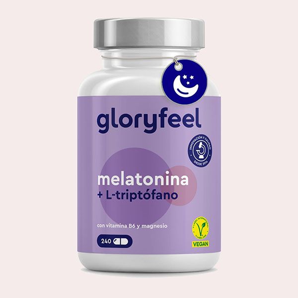 Triptófano con Melatonina y Magnesio de Gloryfeel