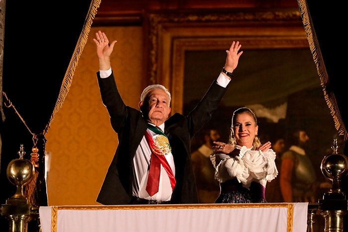 AMLO y Beatriz Gutiérrez Müller