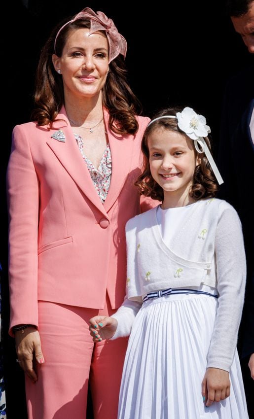 Marie de Dinamarca con su hija Athena