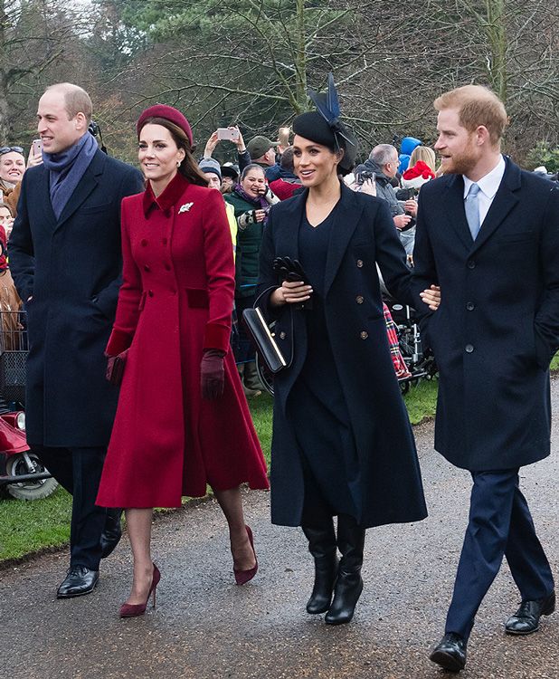 Príncipes de Gales con los Duques de Sussex en la Navidad de 2019