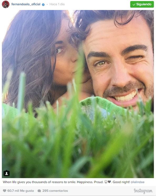 Fernando Alonso y Linda Morselli