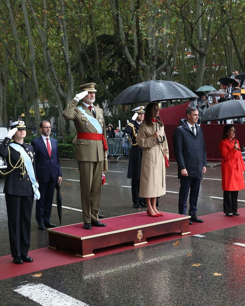 Los reyes, la princesa Leonor y Pedro Sánchez en el Día de la Hispanidad 2024