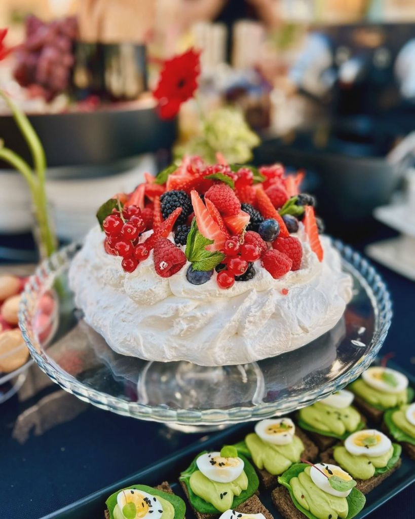 Pavlova postre de boda