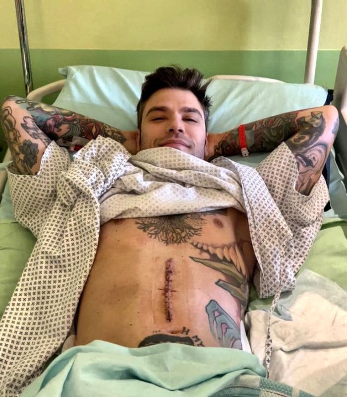 Fedez en el hospital