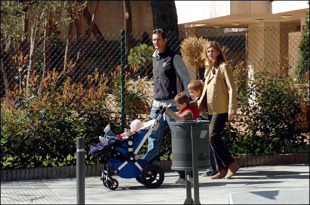 La infanta Cristina con Iñaki Urdangarin y sus hijos